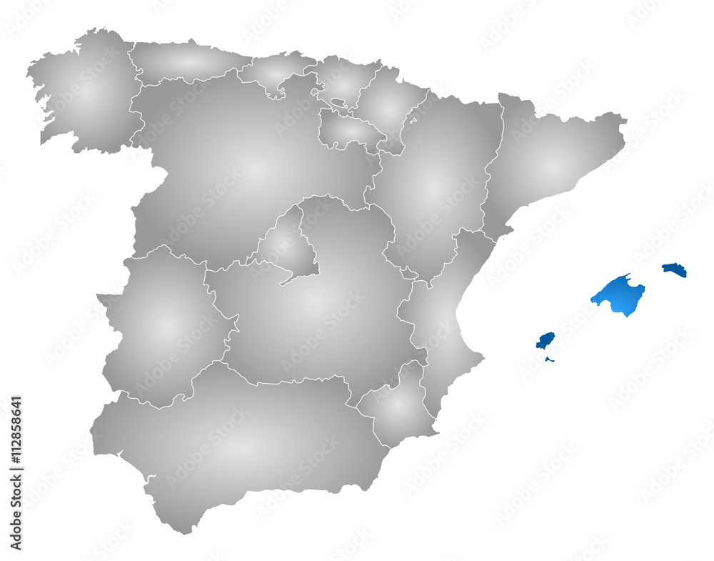 Obraz premium Map - Spain, Balearic Islands