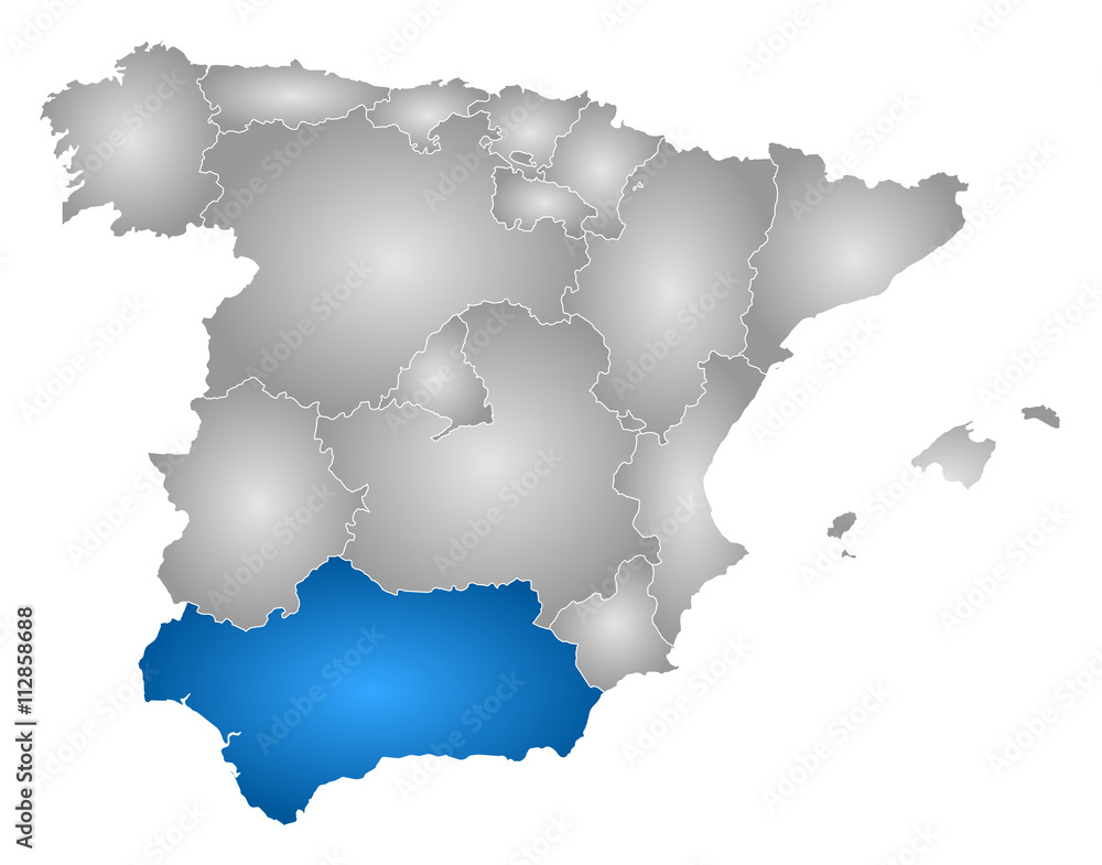 Map - Spain, Andalusia