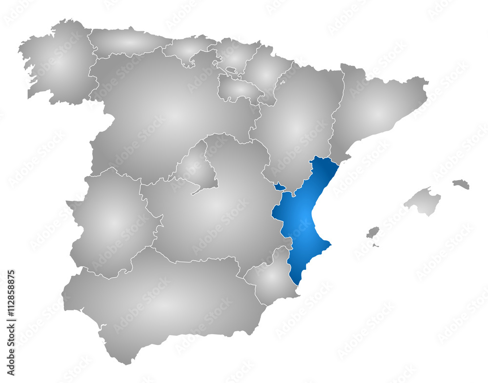 Map - Spain, Valencian Community