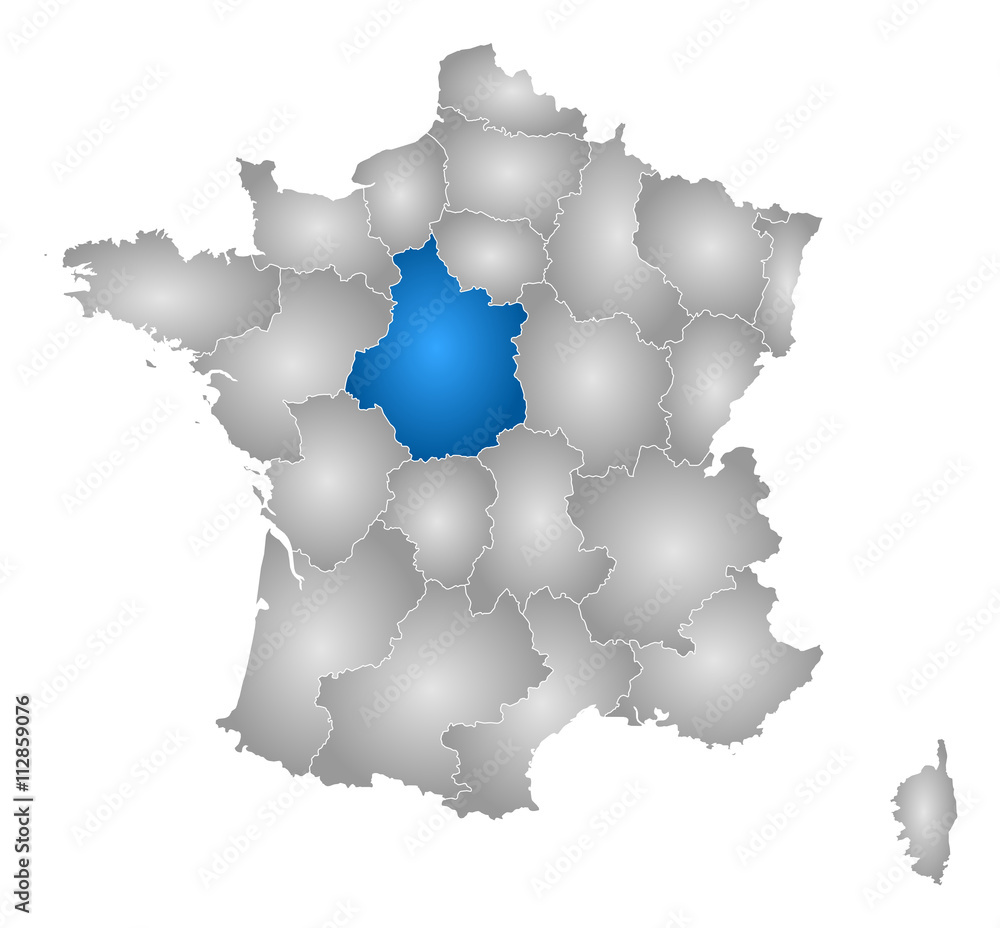 Map - France, Centre