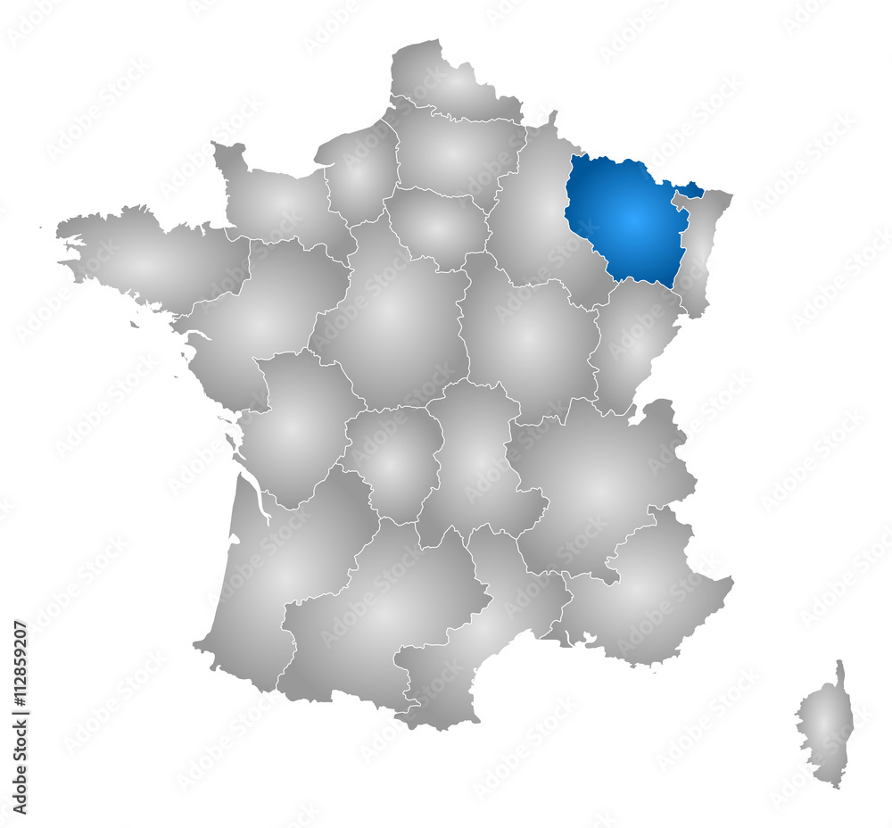 Map - France, Lorraine Map - France, Lorraine