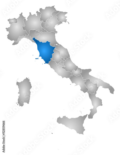 Map - Italy  Tuscany