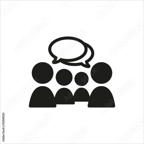Chat icon in simple black design