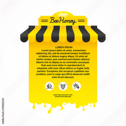 Background for advertisement of honey and bee products.