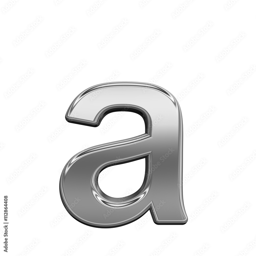 One lower case letter from titanium alphabet set, isolated on white. 3D illustration.One lower case letter from titanium alphabet set, isolated on white. 3D illustration. One lower case letter from titanium alphabet set, isolated on white. 3D illustration.One lower case letter from titanium alphabet set, isolated on white. 3D illustration.