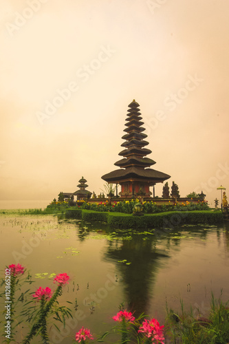 Pura Ulun Danu Bratan, Hindu temple on Bratan lake, Bali, Indonesia