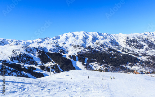 On the slopes of the ski resort of Meribel. France