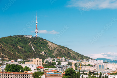 The Mtatsminda Mount Is Holy Mountain In Tbilisi, Georgia