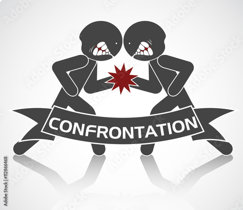 schematic image of confrontation