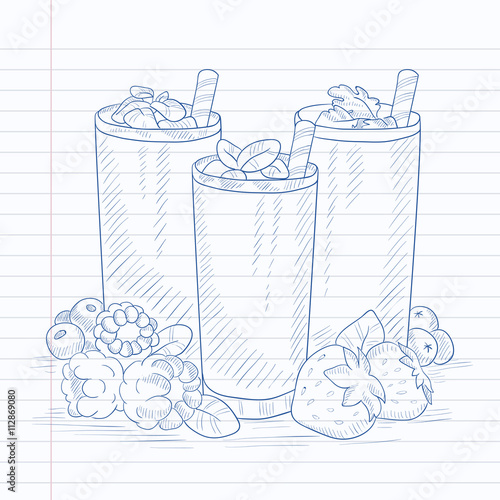 Fresh berries smoothies.