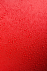 Gradient red smooth surface with condensation