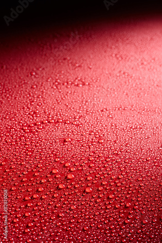 Condensation covers gradient black and red surface