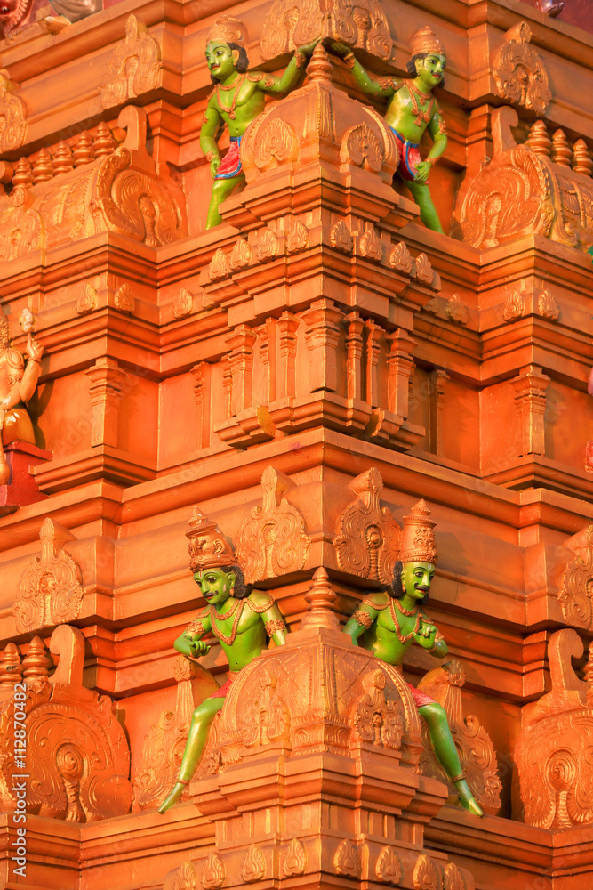 Fototapeta premium Hindu temple exterior wall