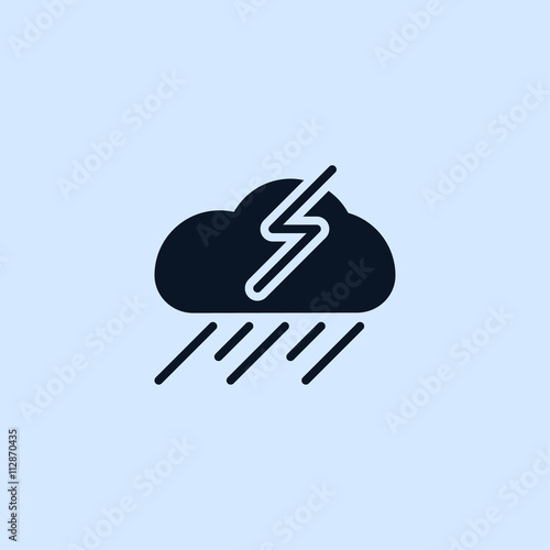 cloud and thunder icon