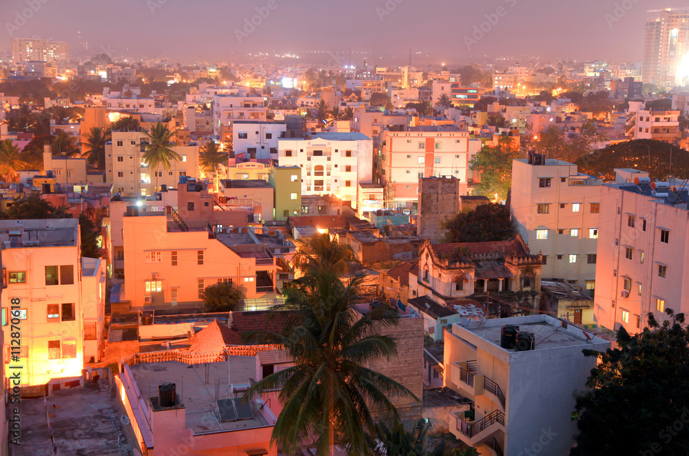 BANGALORE, INDIA - Dec 14: Bangalore city in India on Dec 14, 2015,Bangalore is known as the 