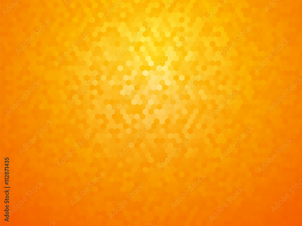 background with yellow orange hexagon