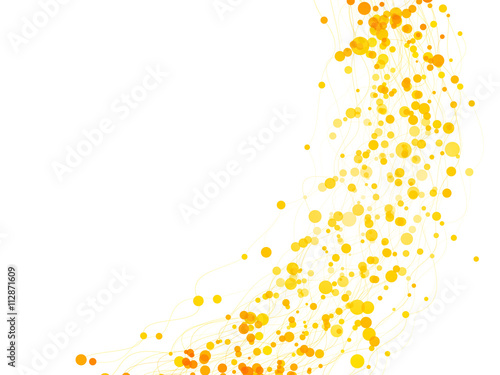 yellow dots background connection