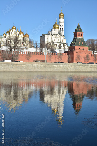 The Kremlin cathedrals and the Ivan the Great bell tower.