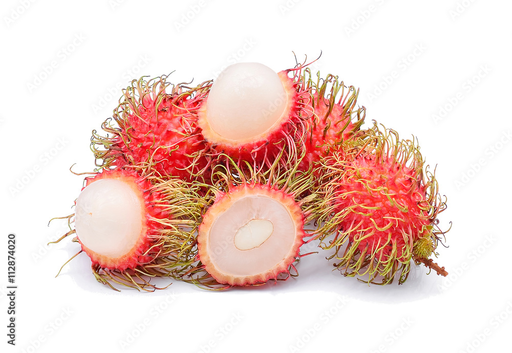 fresh rambutan isolate on white background fresh rambutan isolate on white background