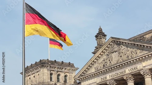 German flag - Reichstag building