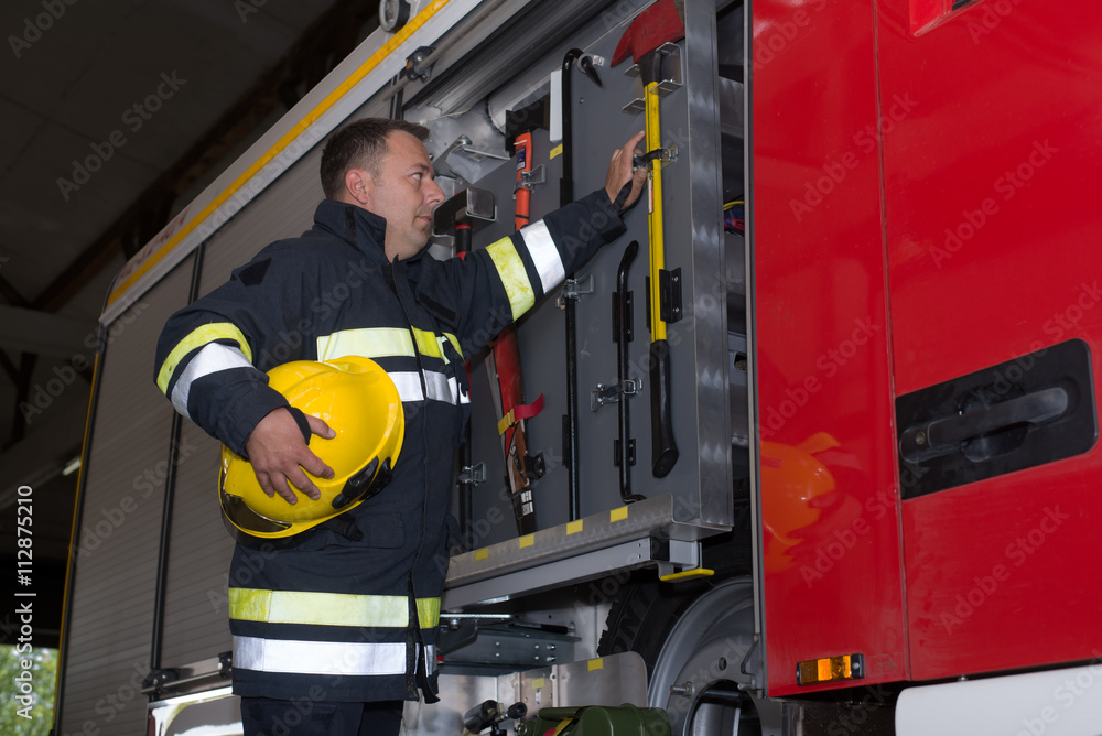 Fire mans on duty,under exposed photo Fire mans on duty,under exposed photo