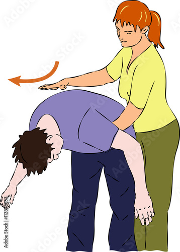 First aid - choking man
