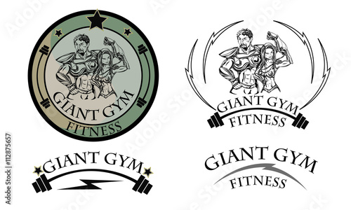 Dos diferentes logos de un gimnasio.