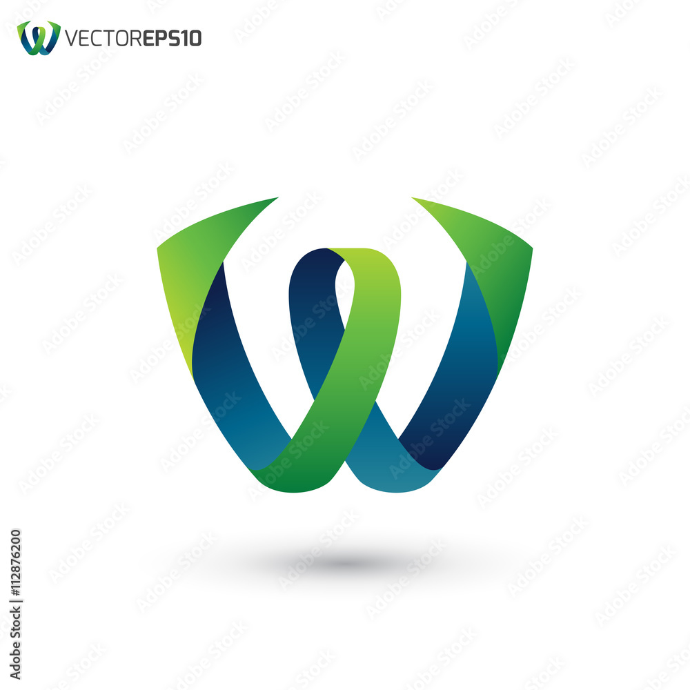 Abstract Letter W Vector Logo Abstract Letter W Vector Logo