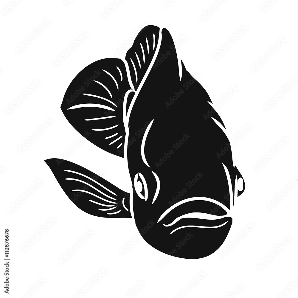 Silhouette of fish Silhouette of fish