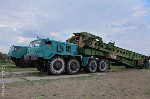 Military tractor MAZ-537 has been widely used in military roles artillery tractor trailer, pulling rocket or ballistic missile launchers, tank transporter
