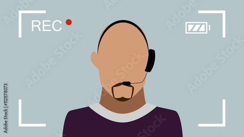 live stream - man with headset