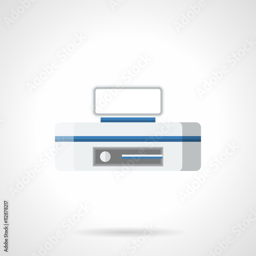 Portable safe box flat color vector icon