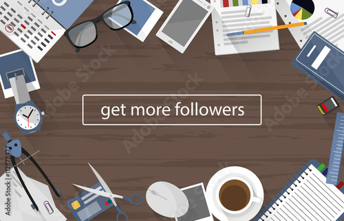 get more followers on wooden office desk