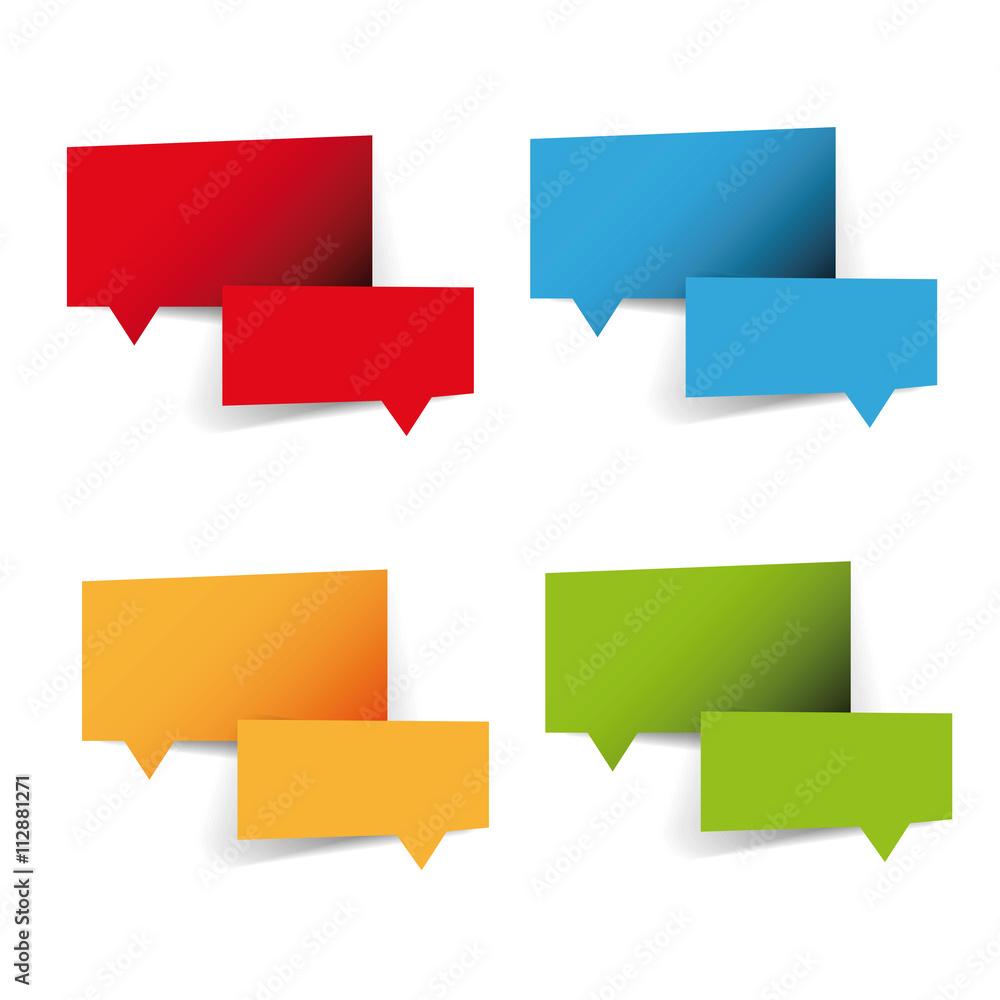 Speech bubble set vector