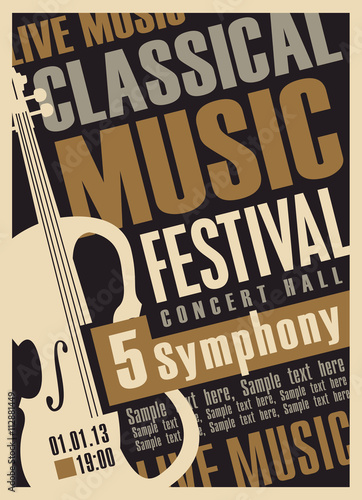 poster for a concert of classical music with violin