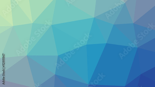 Abstract blue vector gradient lowploly of many triangles background for use in design