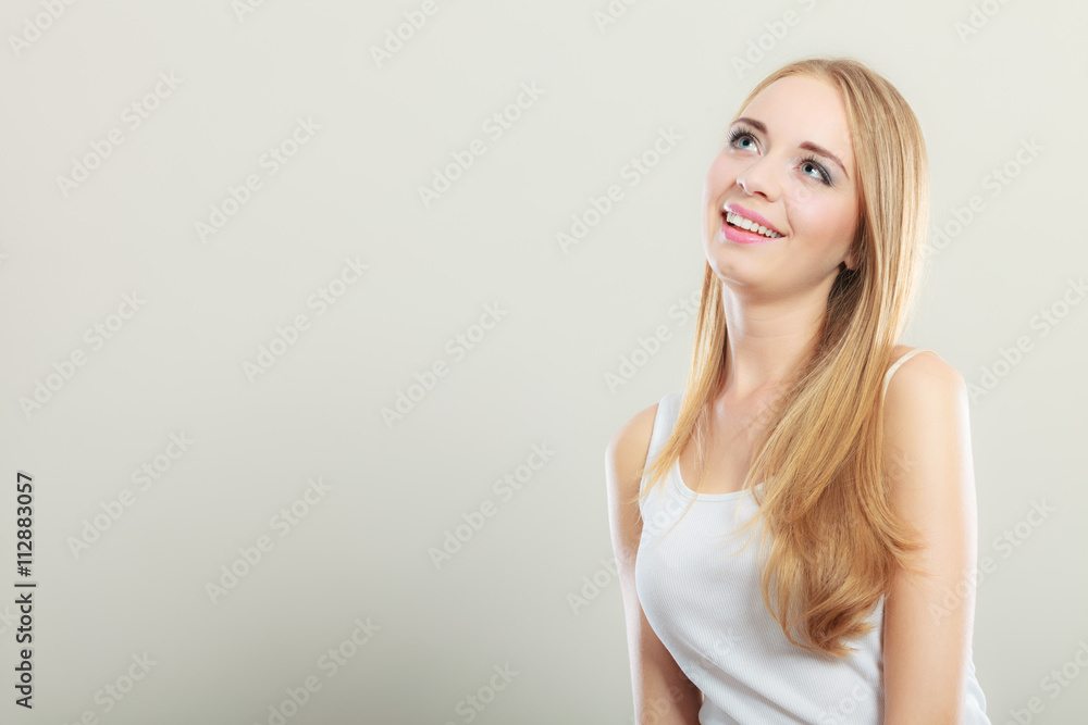 Portrait of beautiful woman smiling Portrait of beautiful woman smiling