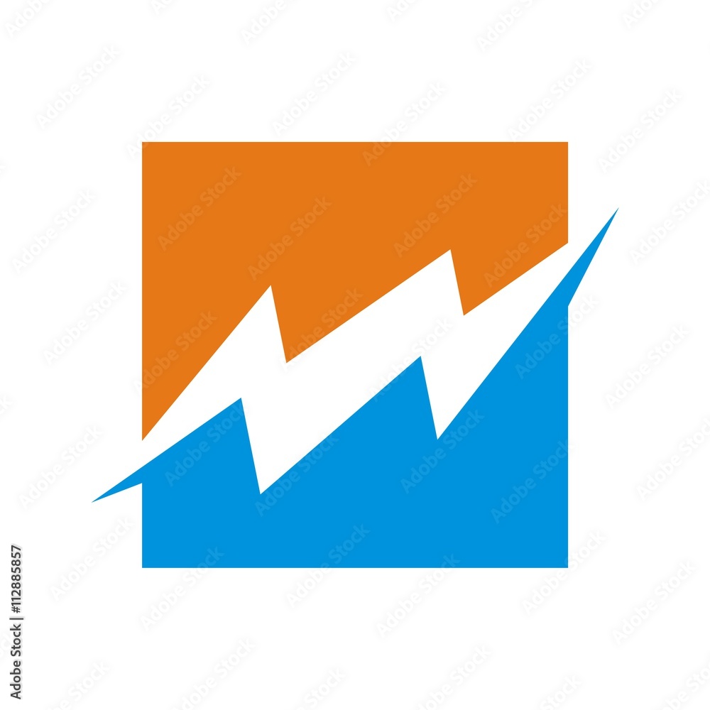 Design logo power electricity icon vector Design logo power electricity icon vector