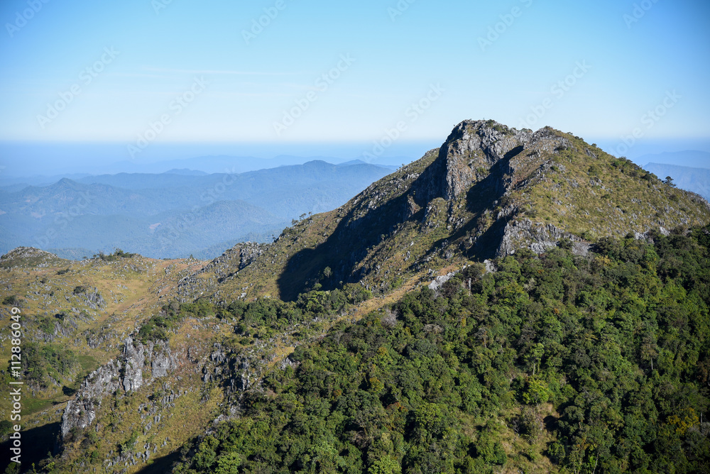 Fototapeta premium Beautiful mountain landscape from top view