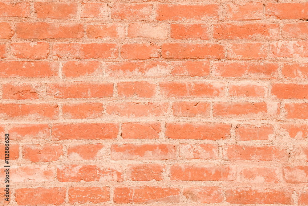 Obraz premium Orange grunge brick wall texture background