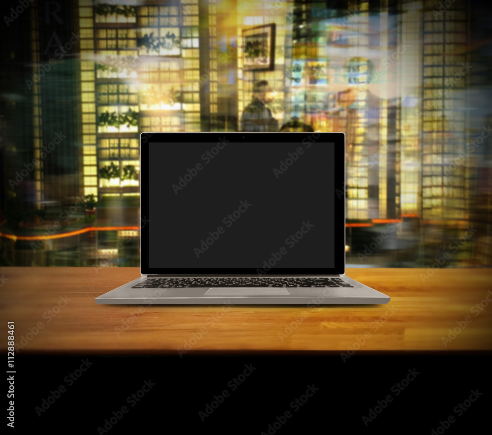 Laptop with blank screen