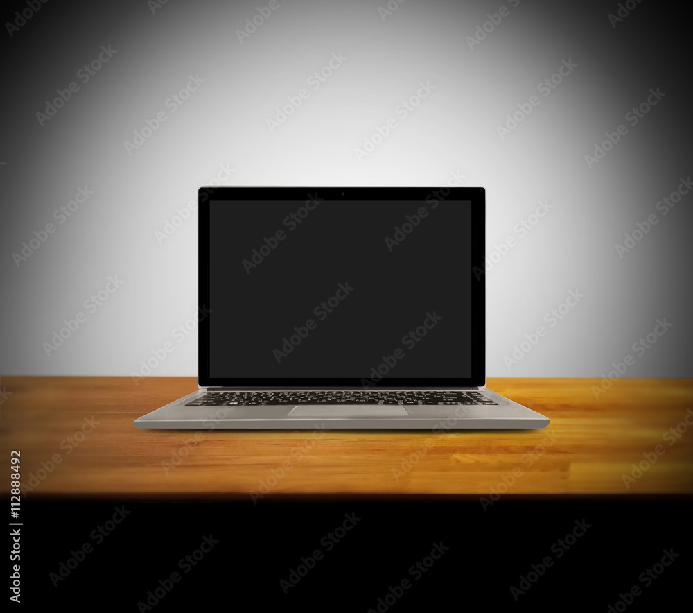 Fototapeta premium Laptop with blank screen