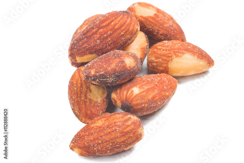 Almonds seed isolated on white background
