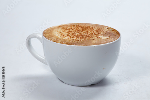 cappuccino on the white background