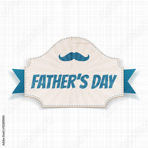 Fathers Day festive Card with greeting Ribbon