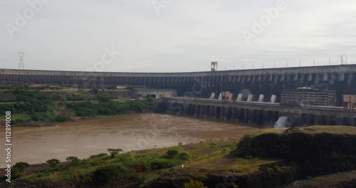 The large dam of Itaipu in Brazil