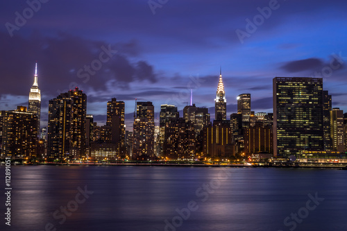 Fotografering New York City Manhattan buildings skyline