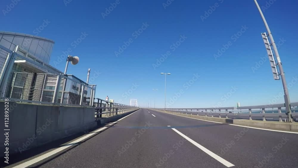 東京ゲートブリッジに向かう/車載カメラの映像