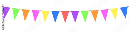 Guirlande. Fanions multicolores