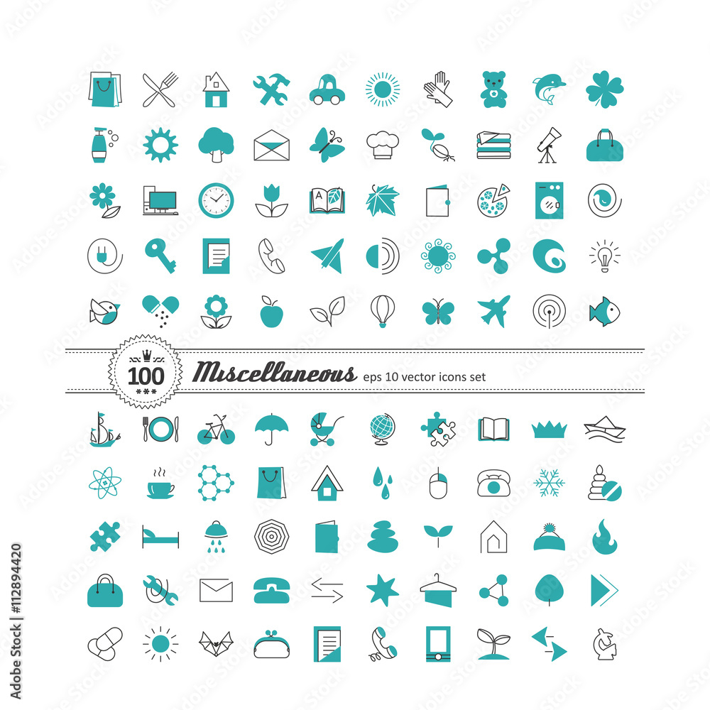 Set with icons - abstract symbols Set with icons - abstract symbols